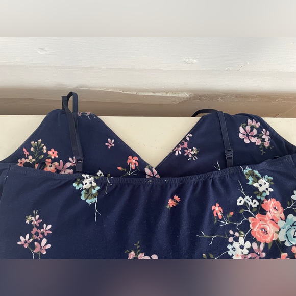 Navy Floral Kismet Mini(ish) Dress - Picture 4 of 10